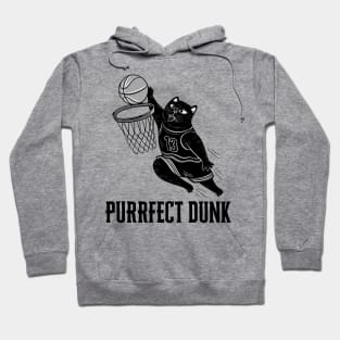 Purrfect Dunk: Funny Basketball Cat Hoodie